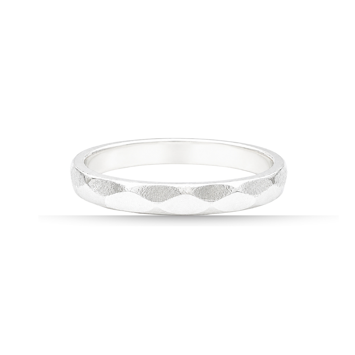 925 Sterling Silver Band Elegant Textured Pattern For Men And Women